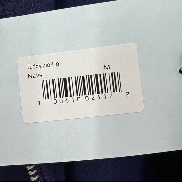 Hill House NWT The All-Gender Teddy Zip-Up in Navy size Medium - Picture 4 of 7